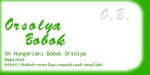 orsolya bobok business card